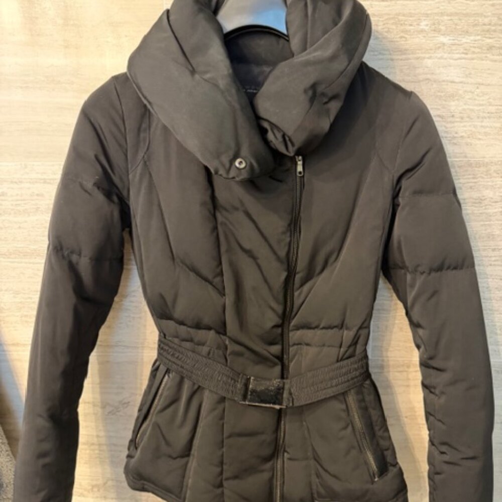 Zara Down Coat- Size Small, Color Black